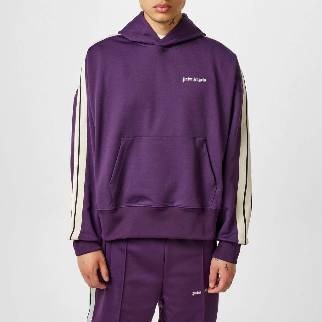 Palm Angels Classic Logo Track Hoodie - Dark Purple
